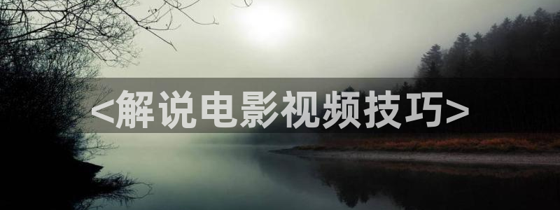 樱花影视一区：<解说电影视频技巧>